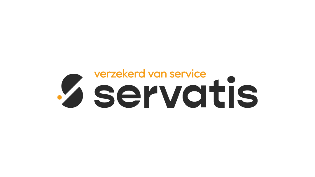 Servatis logo met slogan 'verzekerd van service'.