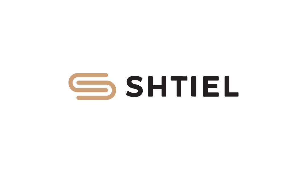 Minimalistisch logo-ontwerp met de tekst "SHTIEL".