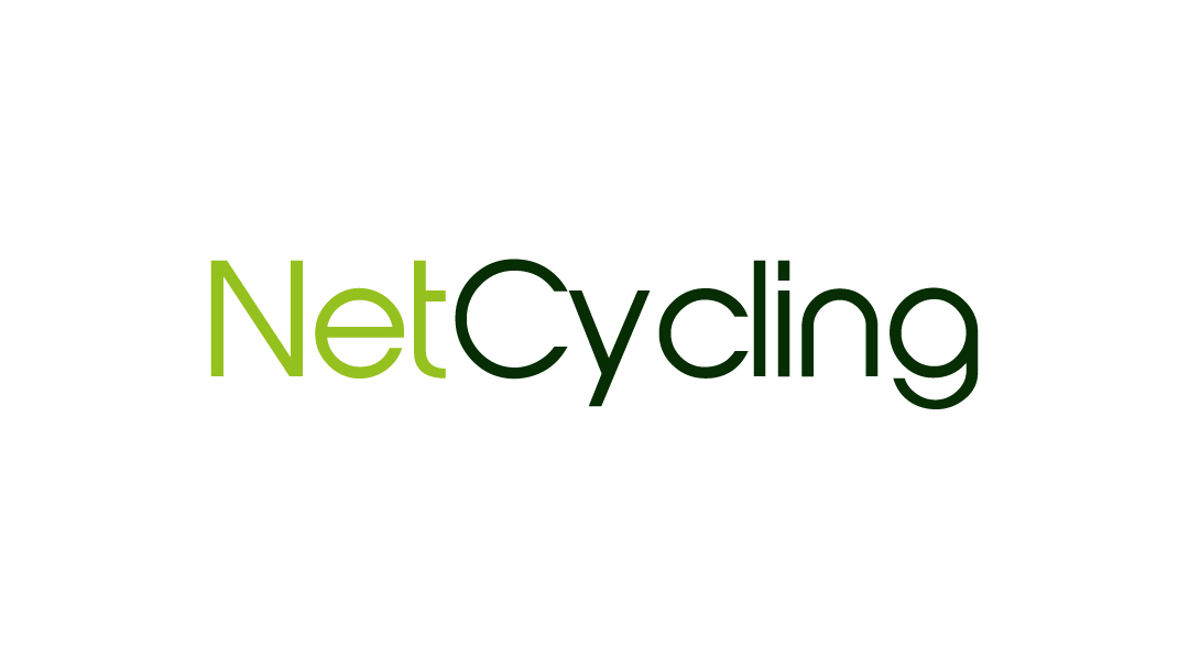 Logo van NetCycling in groen en zwart